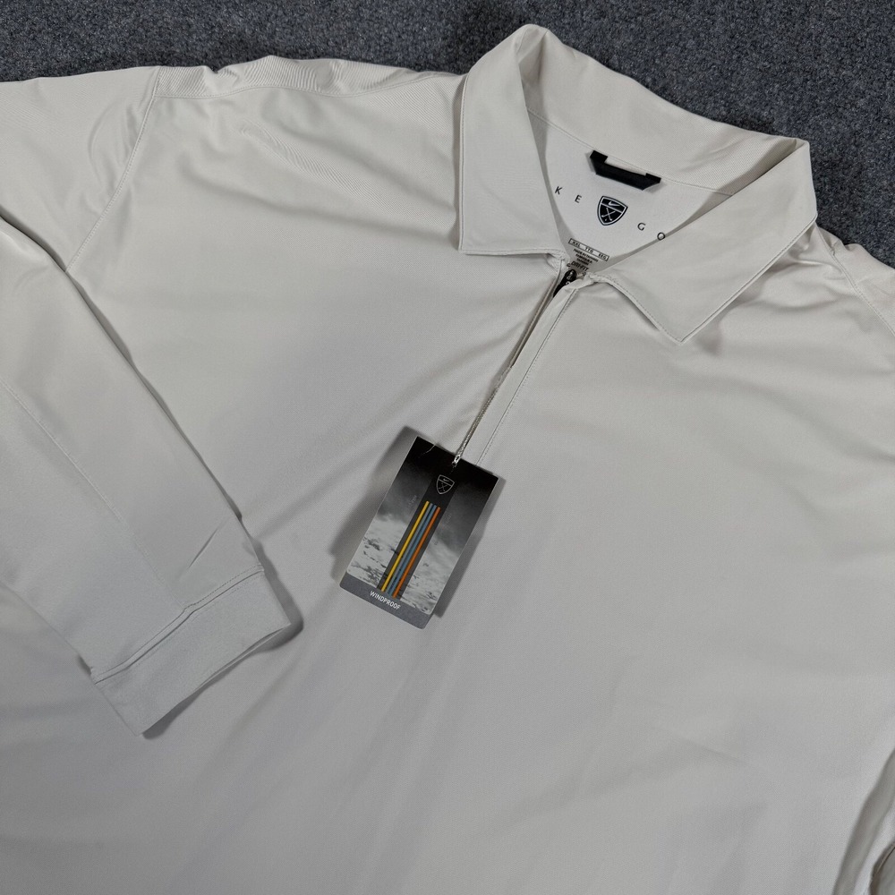 Nike Golf Pullover Mens 2XL White‎ Long Sleeve 1/4 Zip Dri Fit Windproof New